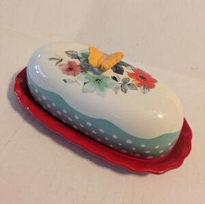 The Pioneer Woman Floral 6.4" Butter Dish with lid